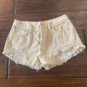 Stylish Beige Denim Shorts